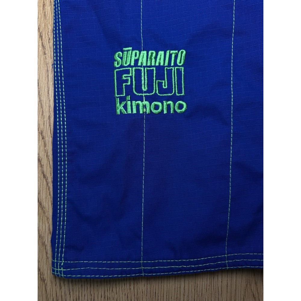 FUJI Suparaito BJJ Gi Pants A3 Blue Ripstop Jiu-Jitsu Unisex 43x29 Drawstring - Picture 6 of 11
